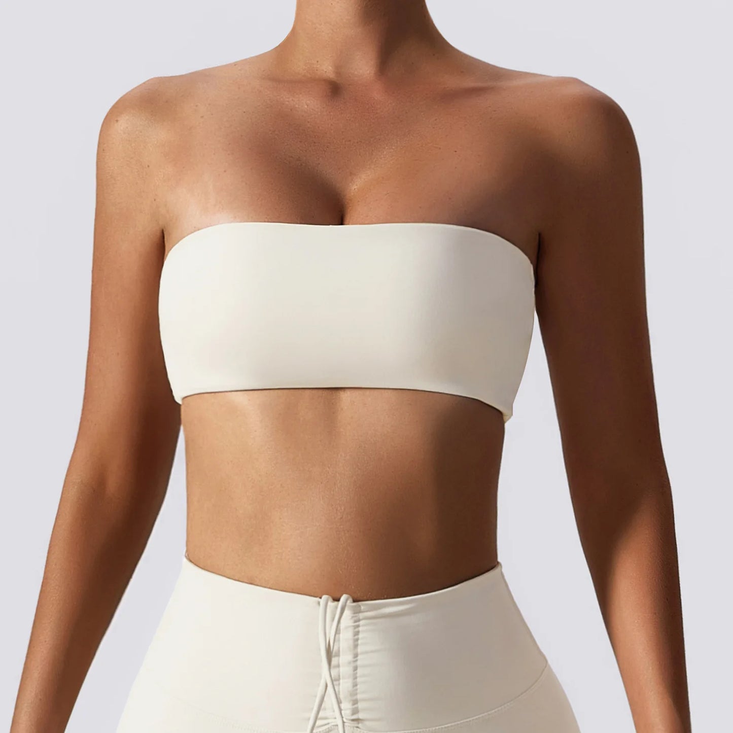 Strapless Sports Bra Gym Top Women Quick-Drying Yoga Clothes Women Tube Top Fitness Chest Wrap Underwear Workout Bra Female