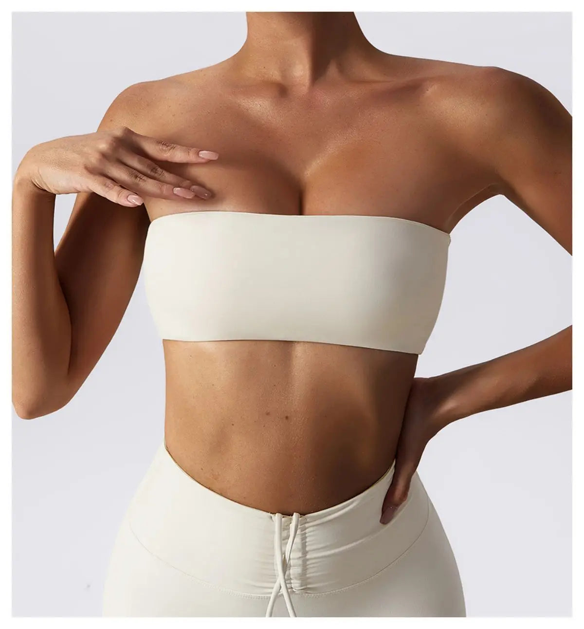 Strapless Sports Bra Gym Top Women Quick-Drying Yoga Clothes Women Tube Top Fitness Chest Wrap Underwear Workout Bra Female