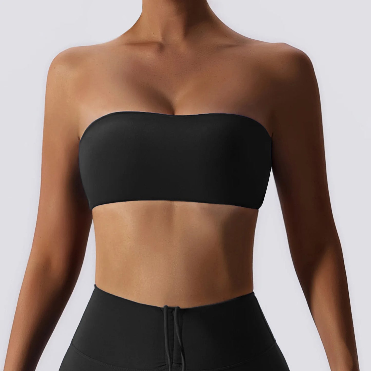 Strapless Sports Bra Gym Top Women Quick-Drying Yoga Clothes Women Tube Top Fitness Chest Wrap Underwear Workout Bra Female