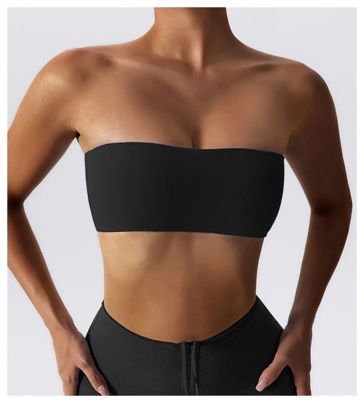 Strapless Sports Bra Gym Top Women Quick-Drying Yoga Clothes Women Tube Top Fitness Chest Wrap Underwear Workout Bra Female