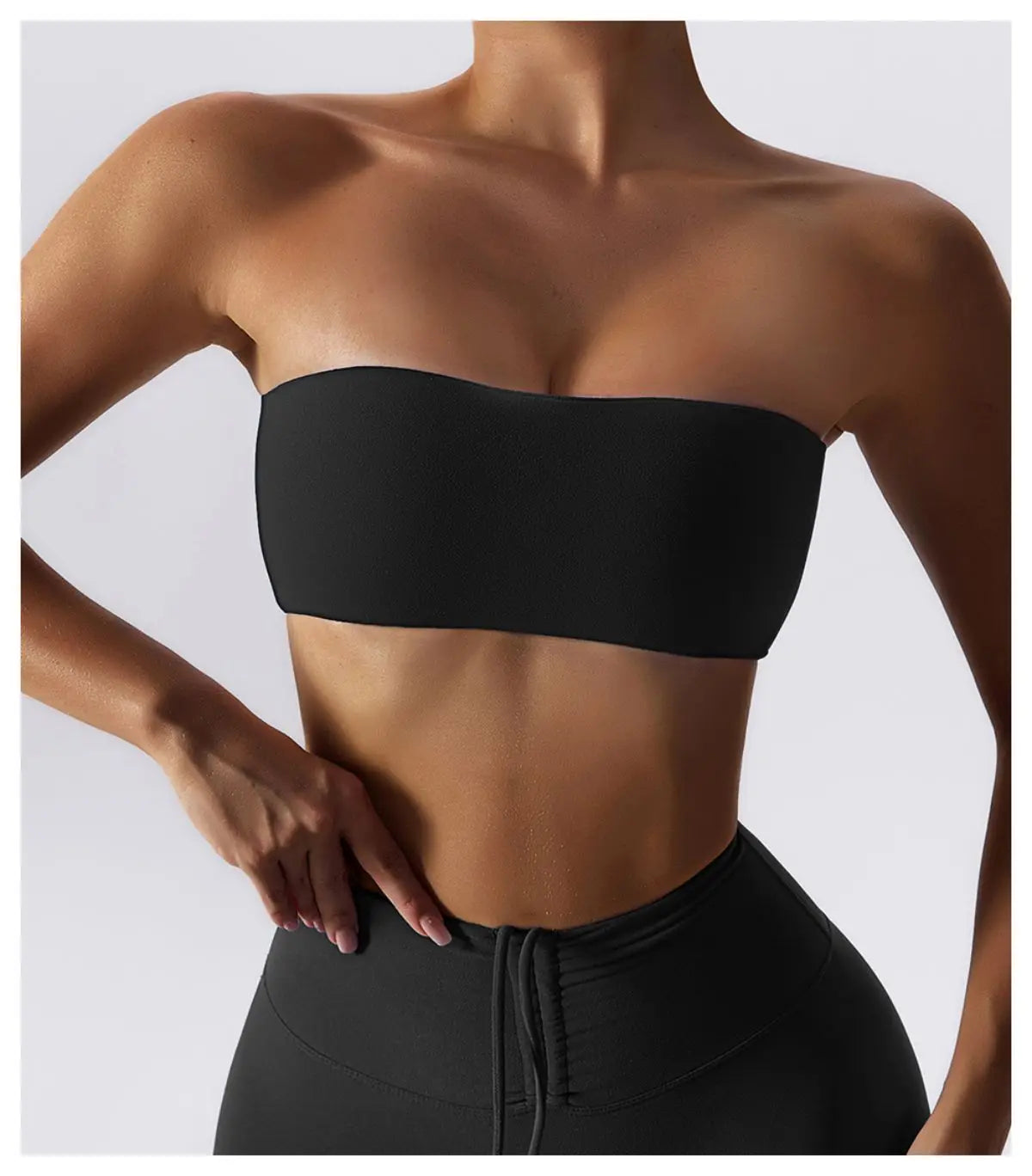 Strapless Sports Bra Gym Top Women Quick-Drying Yoga Clothes Women Tube Top Fitness Chest Wrap Underwear Workout Bra Female